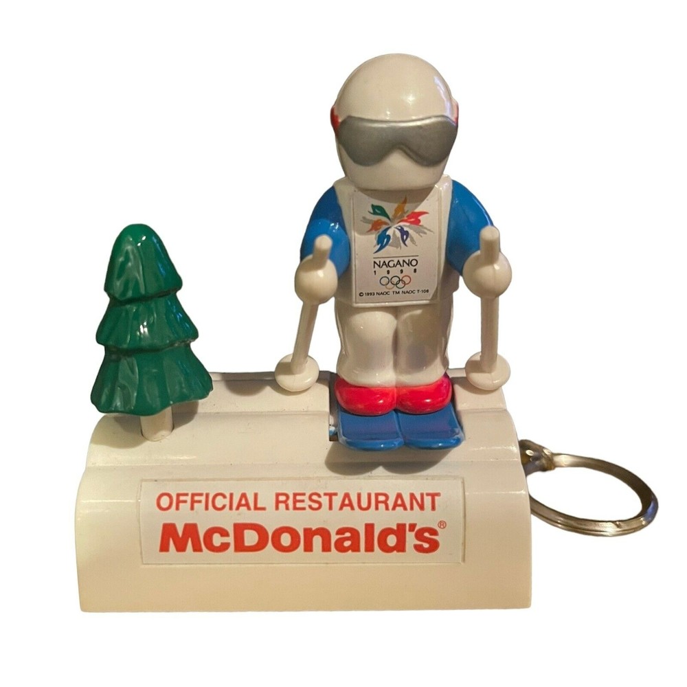 1998 McDonald’s Nagano Olympics SKIING KEYCHAIN PENCIL SHARPENER Japan Exclusive